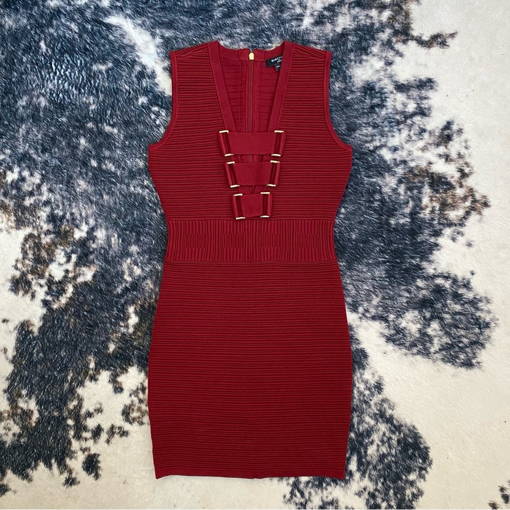 Marciano by Guess Bodycon Dress in Burgundy